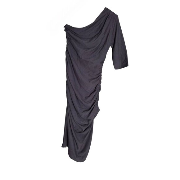 Women's - Alieva Gray Ruched Bodycon Dress, Size Large - Picture 3 of 10